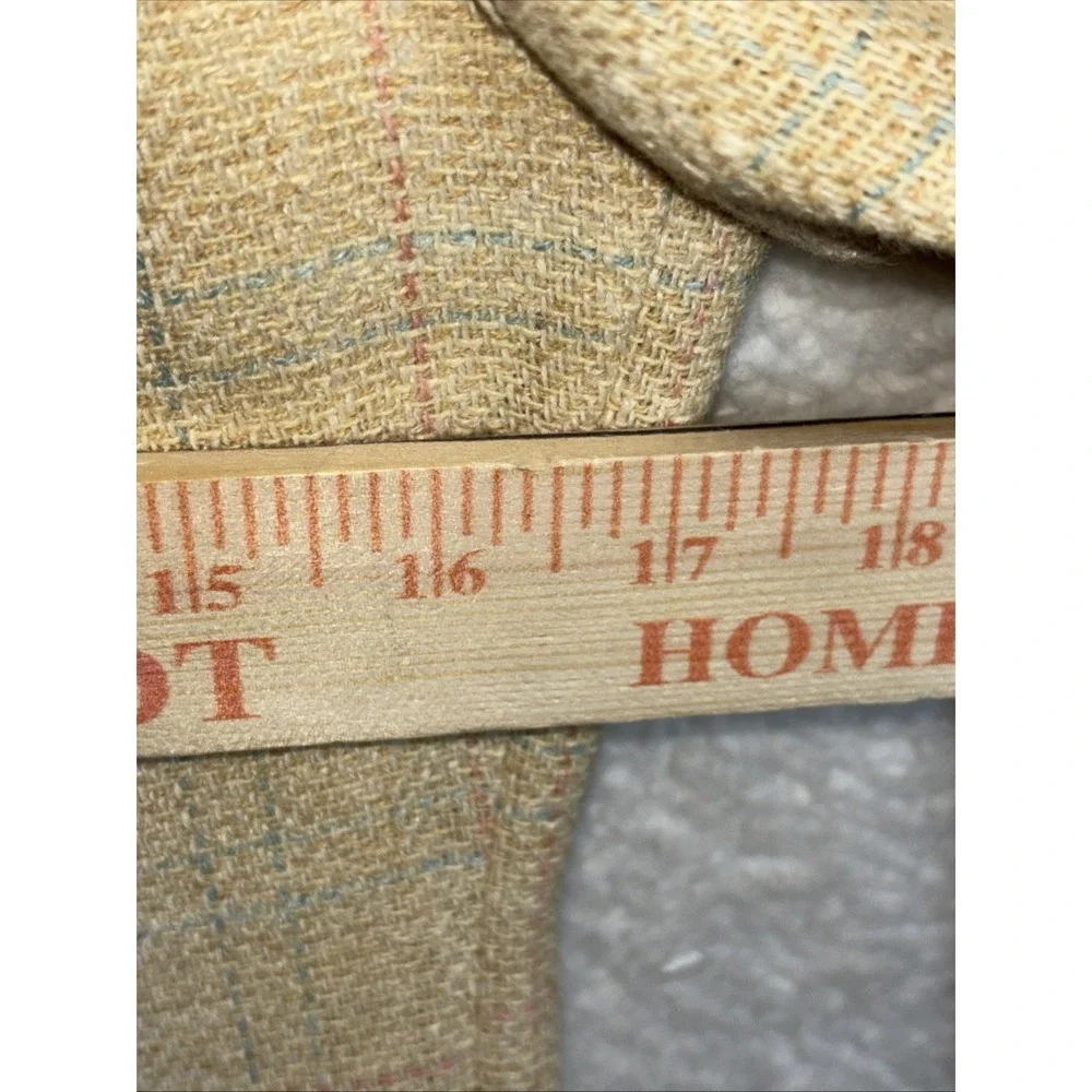 Vtg Country Britches Women Coat Size pit to pit 34Plaid Beige‎